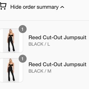 Black Adika Reed Cut-Out Jumpsuit. Size M.